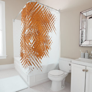 Flame.Abstract orange pattern.  Shower Curtain