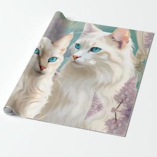 Flame and Lilac Lynx Point Siamese Portrait Art Wrapping Paper