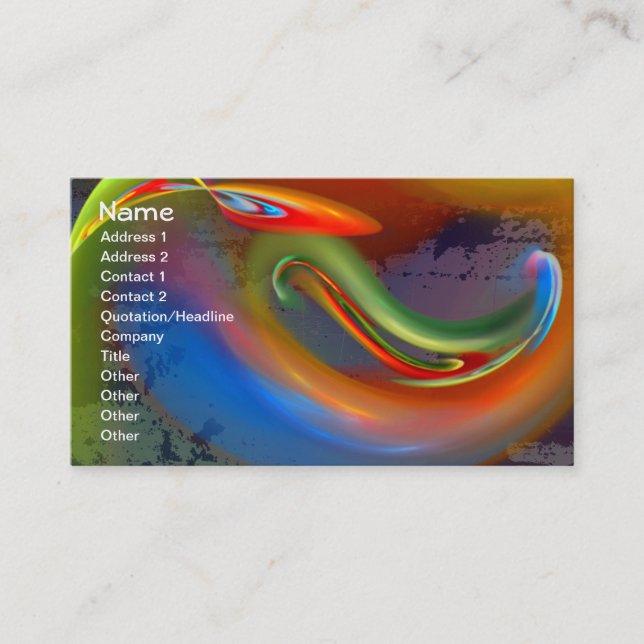 Flame Brago-Mitchell Fine Fractal Art Business Card (Front)