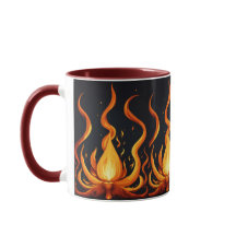 "Flame Burst Art Mug"