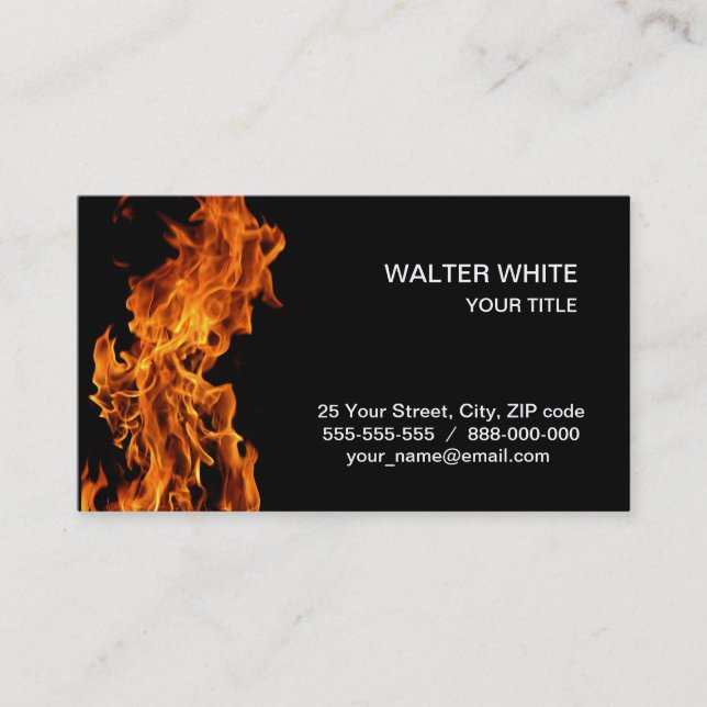 Flame Business Card (Front)
