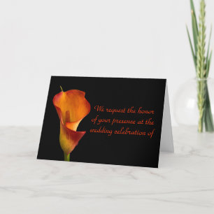 Flame Calla Lily Invitation