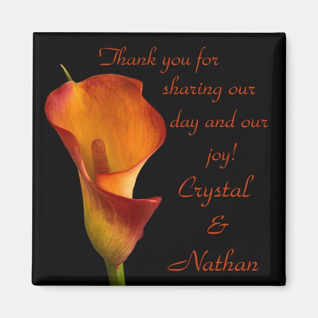Flame Calla Lily Magnet (Front)
