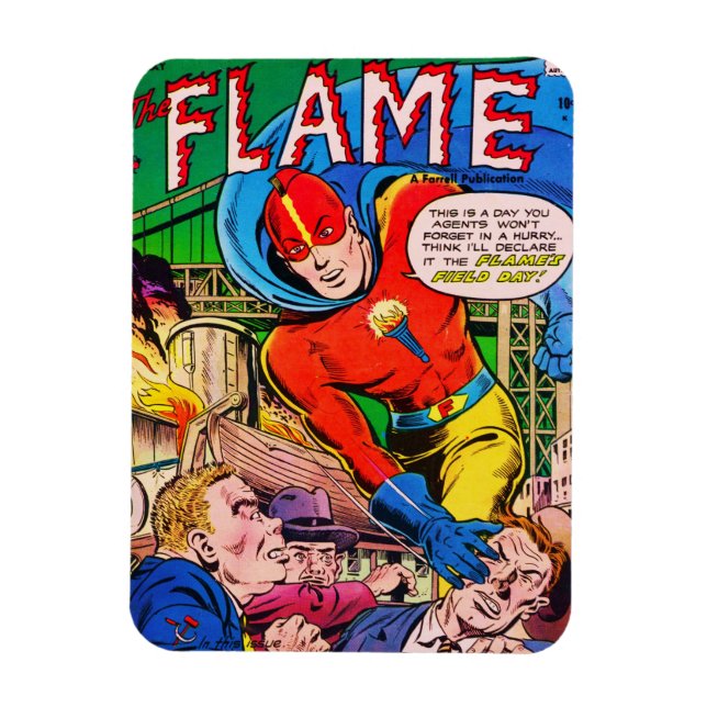 Flame comics magnet (Vertical)