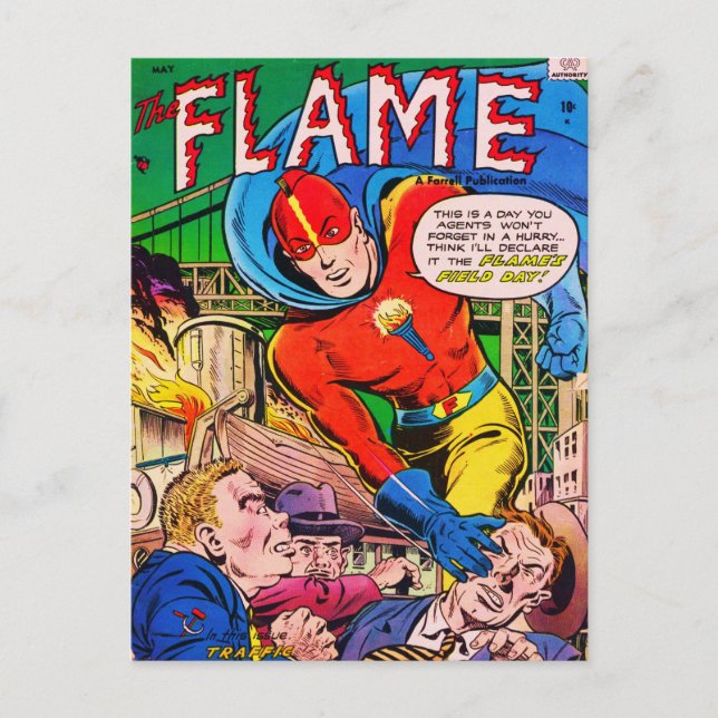 Flame comics postcard (Front)