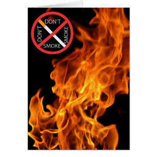 Flame, Don't smoke red sign