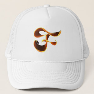 Flame F-letter Trucker Hat