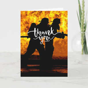 Flame Firefighters Thank You Note Card