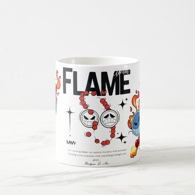 🔥Flame Fist Warrior Mug – Fire Anime Coffee Cup🔥 (Center)