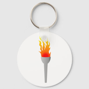 flame flames torch key ring