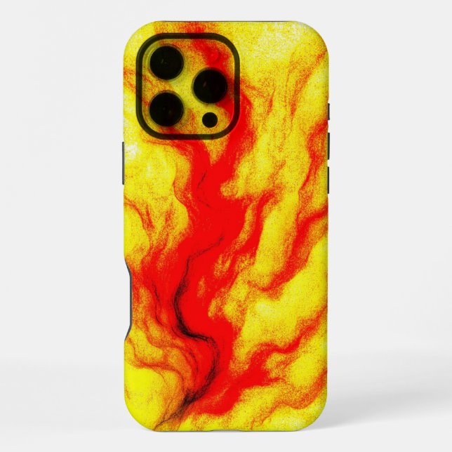 Flame Flow – Abstract Fire-Inspired iPhone Case (Back)
