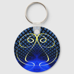 Flame Fractal 45 Key Ring