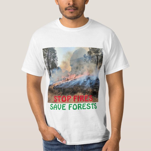 Flame Guard: Protecting Our Precious Forests T-Shirt (Front)