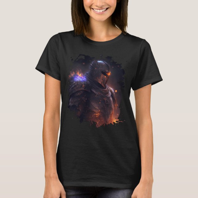 Flame Knight Invincible in Dark World T-Shirt (Front)