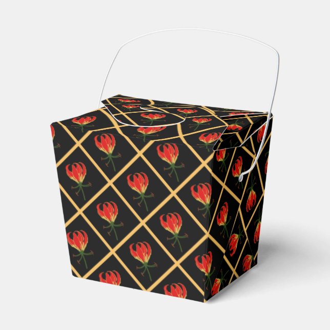 Flame Lily Gloriosa Favour Box (Front Side)