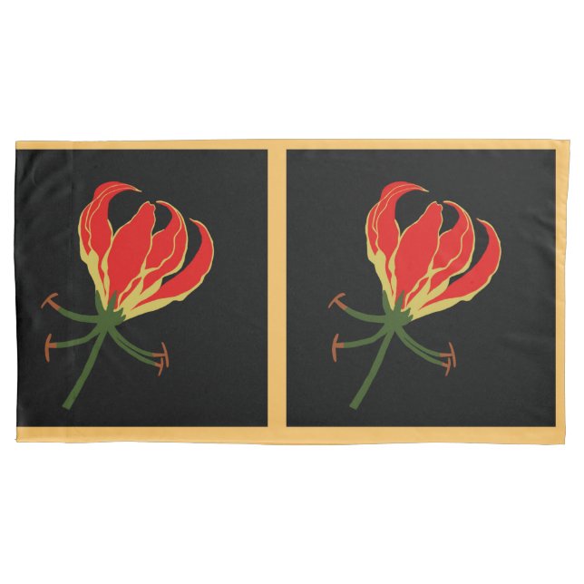 Flame Lily Gloriosa Pillowcase (Front)