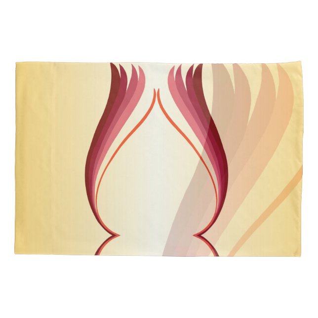 Flame Lily Reversible Pillowcase (Back)