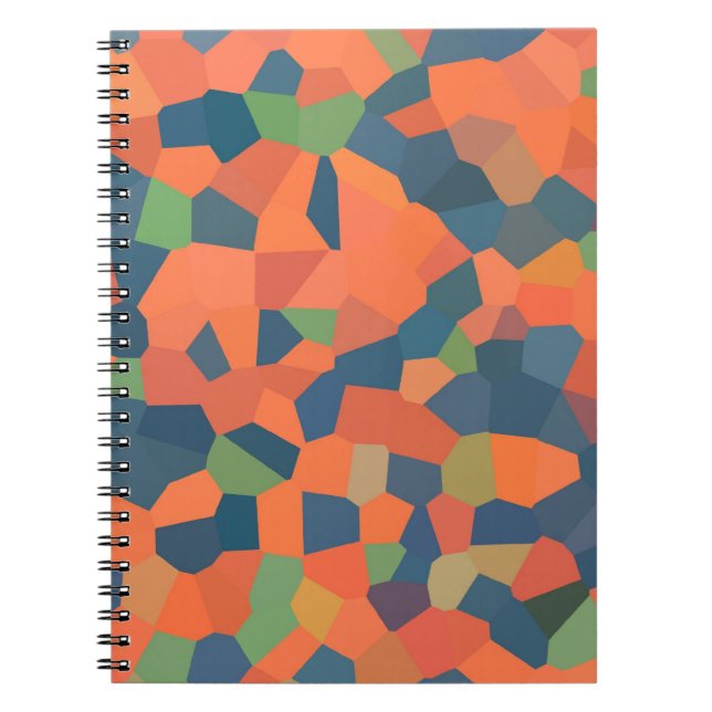 Flame, Midnight, Green Spiral Notebook (Front)