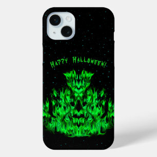 Flame Monster in The Starlight Sky iPhone 15 Mini Case