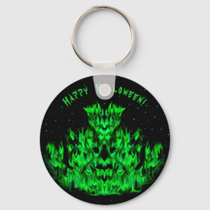 Flame Monster in The Starlight Sky Key Ring
