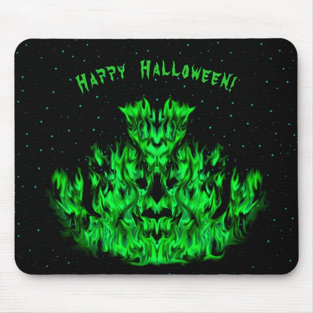 Flame Monster in The Starlight Sky Mouse Pad (Front)