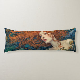"Flame of the Tides" - A Colourful Portrait Body Cushion
