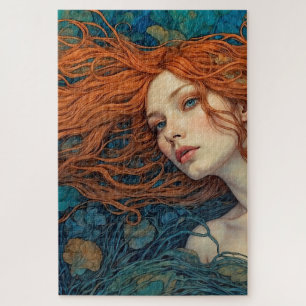 "Flame of the Tides" - A Colourful Portrait Jigsaw Puzzle