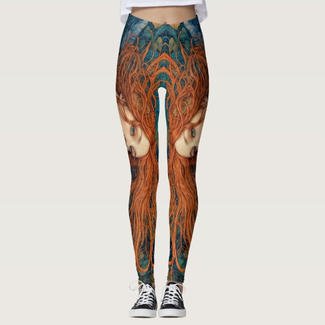 "Flame of the Tides" - A Colourful Portrait        Leggings (Front)
