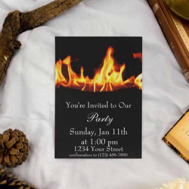 Flame On Fire Party Invite (Creator Uploaded)