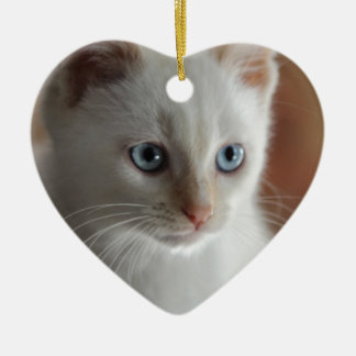 Flame Point Blue Eyes Ceramic Ornament