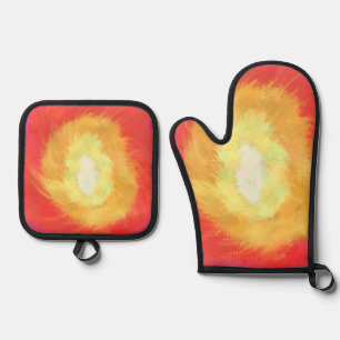 Flame Portal Oven Mitt & Pot Holder Set