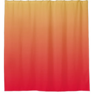 Flame red and yellow ombre shower curtain