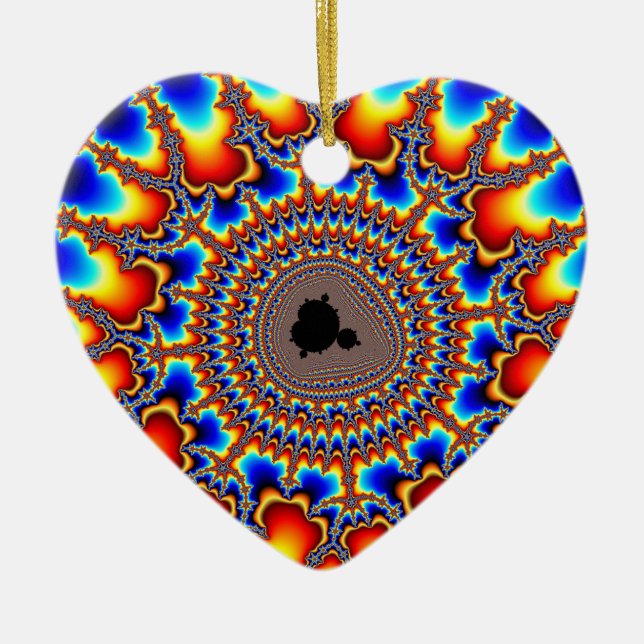 Flame Ring Ceramic Tree Decoration (Front)