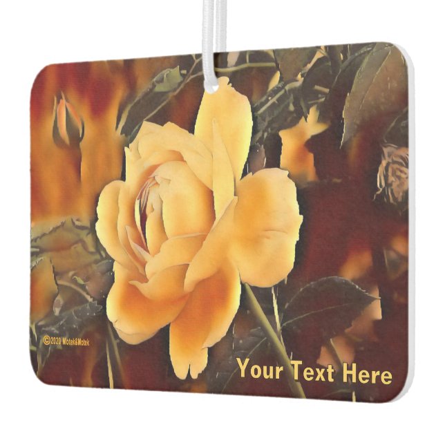 Flame Rose Car Air Freshener (Left)