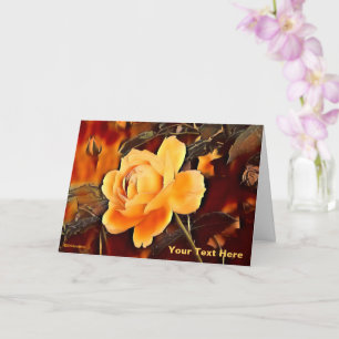 Flame Rose Card