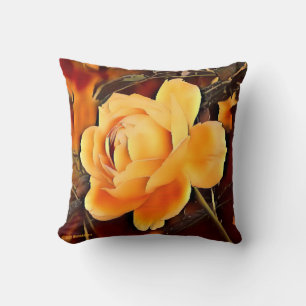 Flame Rose Cushion