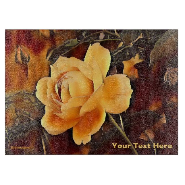 Flame Rose Cutting Board (Front)