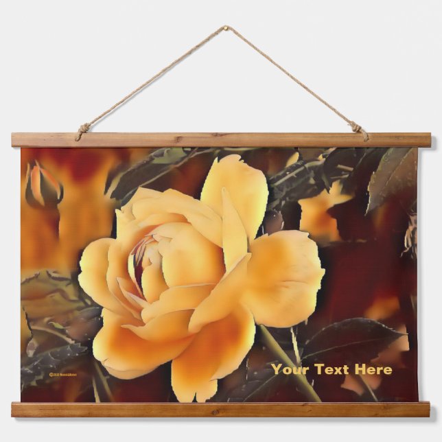 Flame Rose Hanging Tapestry (Front)