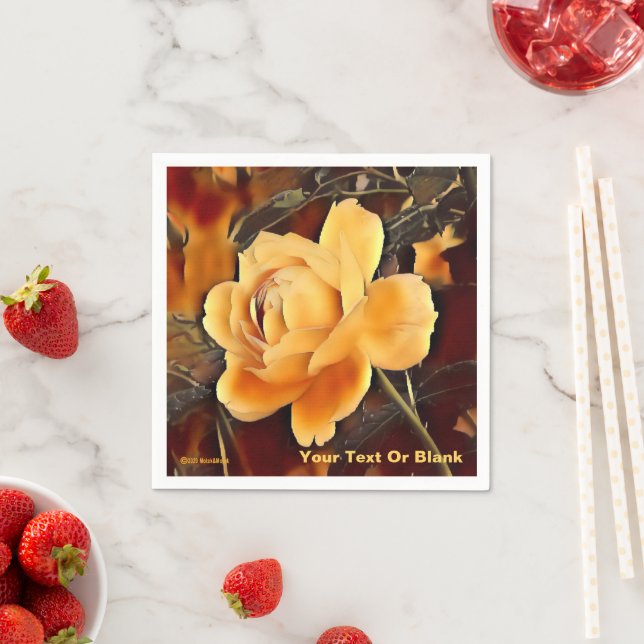 Flame Rose Napkin (Insitu)