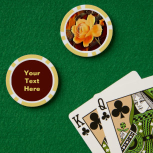 Flame Rose Poker Chips