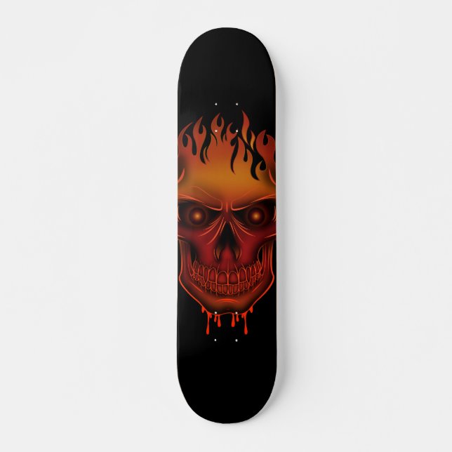 Flame Skull Skateboard (Front)