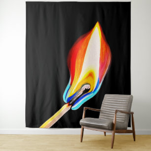 Flame Symbol of Passion, Energy & Creativity Tapestry