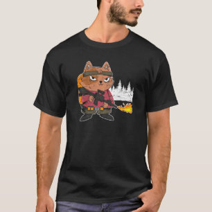Flame Thrower Flamethrower Hot Burn Cat T-Shirt