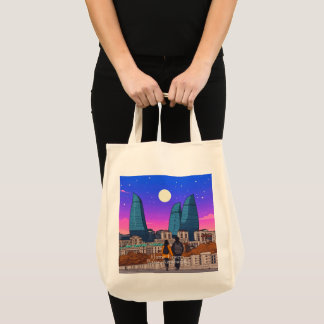 Flame Towers Tote Bag