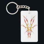Flame Tribal Deer Skull Hunting Design Key Ring<br><div class="desc">Make a bold statement with this unique, intricately detailed Deer Skull Tribal Design. Featuring a striking red and yellow image, this artwork reimagines the classic hunting trophy with a dark, modern edge. Perfect for deer hunters looking for gear that stands out from the traditional camo, this "scary-cool" tribal aesthetic adds...</div>