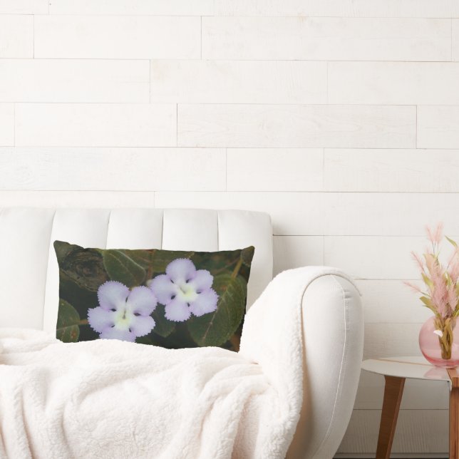 Flame Violet Tropical Wildflower Lumbar Cushion (Couch)