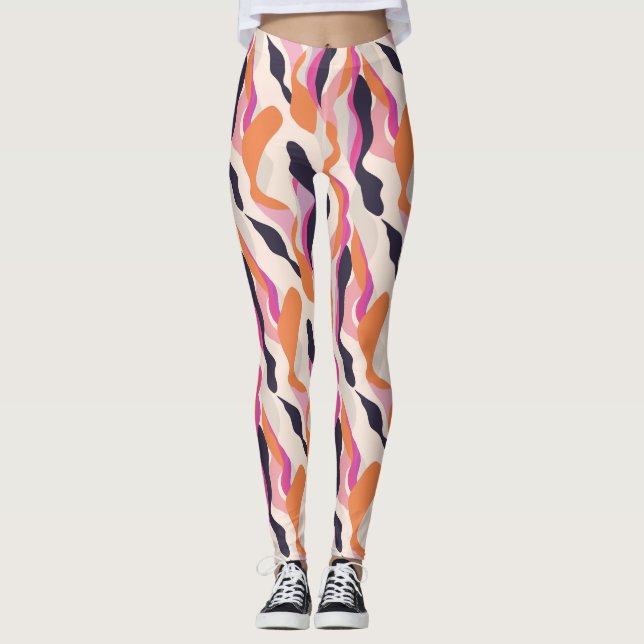 Flame Waves Leggings (Front)