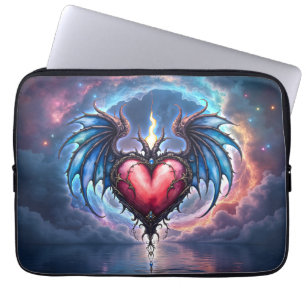 Flamebound Heart of the Moon – Gothic Cosmic Love Laptop Sleeve