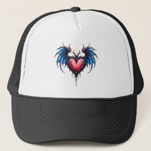 Flamebound Heart of the Moon – Gothic Cosmic Love Trucker Hat