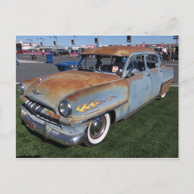 Flamed Rustbucket Postcard (Front)